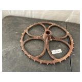 CAST IRON WHEEL APPROX SIZE 14.5