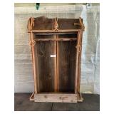BARNWOOD CABINET WITH HANGERS, APPROX SIZE