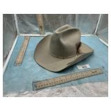 RESISTOL XXX BEAVER COWBOY HAT SIZE 7, GREY