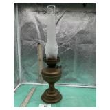 BRASS DUPLEX OIL LAMP MADE IN ENGLAND