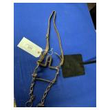 LEATHER HEADSTALL WITH MODEL 1909 US CAVALRY CURB