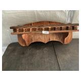 2)HANGING WOOD SHELF APPROX SIZE 28' ACROSS FRONT
