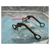 WESTERN CURB HORSE BIT WITH CURVED OR LOW-PORT