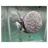 VINTAGE 50'S/60'S LAVENDER-GREY WOVEN STRAW HAT