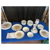 CORELL DISHES :  4) COFFEE CUPS, 1) CREAMER,