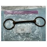 ANTIQUE IRON LOOSE-RING STRAIGHT BAR SNAFFLE BIT