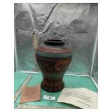 NAVAJO POTTY VASE, BY RELINDA SINGER OF THE