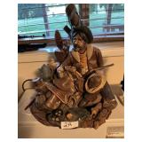 WHITE ART STUDIO COWBOY SCULPTURE