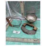 PASTRY DOUGH CUTTER, METAL JAR FUNNEL, HENRY