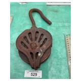 ANTIQUE STOWELL MFG & FDY.CO CAST IRON HAY TROLLEY