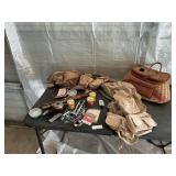 FISHING EQUIPMENT-2) VEST, BASKET, FLY ROD,