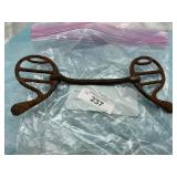 ANTIQUE CAST IRON HORSE DRIVING BIT SPECIFICALLY.