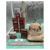 6) SCHILLING SPICE CANS, BEN-HUR SPICE CAN,