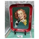 1927 COCA COLA TRAY APPROX 13'X 10.5', HAD