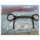 VINTAGE IRON HORSE BIT WITH SOLID CURVED