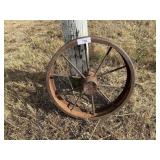 CAST IRON WHEEL APPROX SIZE 19'