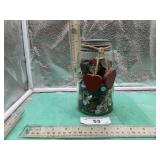 BLUE BALL JAR WITH BUTTONS