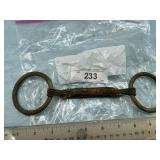 ANTIQUE LOOSE-RING SNAFFLE HORSE BIT WIRE MOUTH