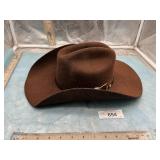 JUSTIN WESTERN COWBOY HAT SIZE 7, BROWN