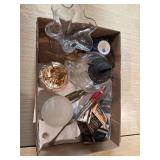 Glassware and matches  box lot