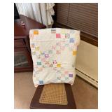 Blue / Tan / White Patch  Quilt