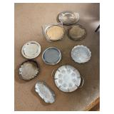 Platters ( one marked silver plated)