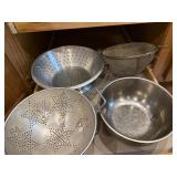 Strainers and mixing bowl