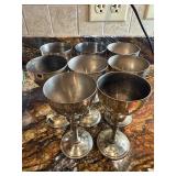 Vintage EPNS wine goblets