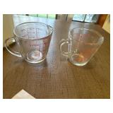 Pyrex and anchor hocking measuring cups