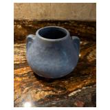 Brush McCoy "Fawn" vase with a matte blue