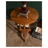 Wood Circle End Table