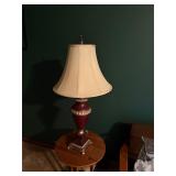 Square Bottom wood / pained lamp