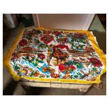 vintage souvenir scarf Silk? Horses