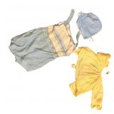 Vintage Baby Crocheted Blue / White