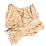 Vintage gloves and top