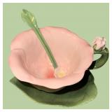 Cosmos Gifts fine porcelain hibiscus flower cup