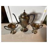 Benedict USA, tea, pot creamer, sugar dish