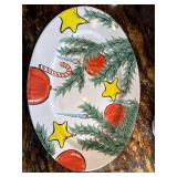 Village pottery Christmas platter