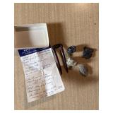 Arrow heads and note from 1920s