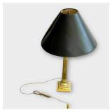 Brass Table Lamp w/ Black Shade