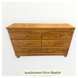 6 Drawer Wood Dresser w/ Mirror