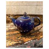 vintage Hall Cobalt Blue Teapot with gold trim