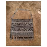 Art Deco geometric beaded purse fringe bottom