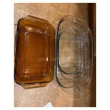 Anchor hocking and fire king Amber dish