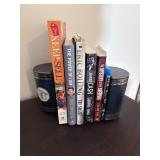 Vintage Chicago book ends and books