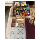 Vintage twister and scrabble game
