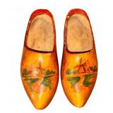 Pair of Dutch Wood Shoes w/ Windmill