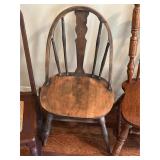 Round back wood chair