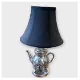 Teapot Table Lamp w/ black shade