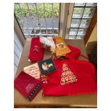 Christmas light up apron and towels